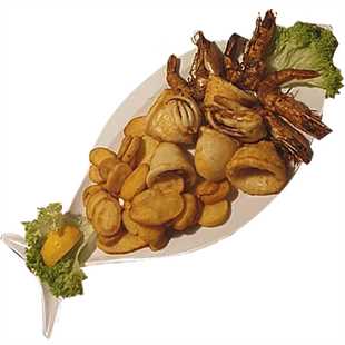 Calamares und Garnelen